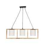 GLOBOSTAR® CUP 203-0051 Vintage Κρεμαστό Φωτιστικό Οροφής με Ντουί 3 x E27 AC 220-240V IP20 - Μπεζ & Λευκό - Μ80 x Π14 x Υ24cm - Image 4