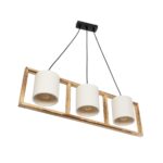 GLOBOSTAR® CUP 203-0051 Vintage Κρεμαστό Φωτιστικό Οροφής με Ντουί 3 x E27 AC 220-240V IP20 - Μπεζ & Λευκό - Μ80 x Π14 x Υ24cm - Image 5