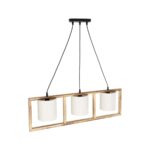 GLOBOSTAR® CUP 203-0051 Vintage Κρεμαστό Φωτιστικό Οροφής με Ντουί 3 x E27 AC 220-240V IP20 - Μπεζ & Λευκό - Μ80 x Π14 x Υ24cm - Image 6