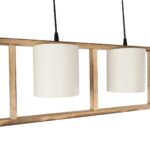 GLOBOSTAR® CUP 203-0051 Vintage Κρεμαστό Φωτιστικό Οροφής με Ντουί 3 x E27 AC 220-240V IP20 - Μπεζ & Λευκό - Μ80 x Π14 x Υ24cm - Image 7