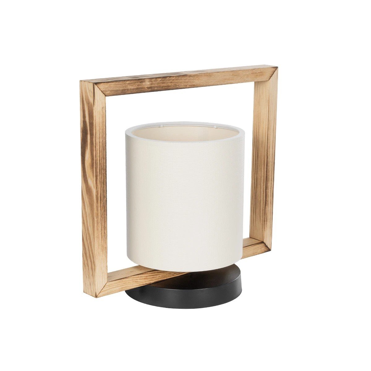 203_0052_0 GLOBOSTAR® CUP 203-0052 Vintage Επιτραπέζιο Φωτιστικό Πορτατίφ με Ντουί 1 x E27 AC 220-240V IP20 - Καφέ & Λευκό - Μ28 x Π20 x Υ28cm - Image 1