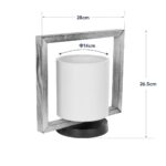 GLOBOSTAR® CUP 203-0052 Vintage Επιτραπέζιο Φωτιστικό Πορτατίφ με Ντουί 1 x E27 AC 220-240V IP20 - Καφέ & Λευκό - Μ28 x Π20 x Υ28cm - Image 11