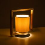 GLOBOSTAR® CUP 203-0052 Vintage Επιτραπέζιο Φωτιστικό Πορτατίφ με Ντουί 1 x E27 AC 220-240V IP20 - Καφέ & Λευκό - Μ28 x Π20 x Υ28cm - Image 3