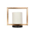 GLOBOSTAR® CUP 203-0052 Vintage Επιτραπέζιο Φωτιστικό Πορτατίφ με Ντουί 1 x E27 AC 220-240V IP20 - Καφέ & Λευκό - Μ28 x Π20 x Υ28cm - Image 4