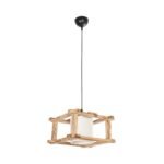 GLOBOSTAR® CUP 203-0053 Vintage Κρεμαστό Φωτιστικό Οροφής με Ντουί 1 x E27 AC 220-240V IP20 - Μπεζ & Λευκό - Μ32 x Π32 x Υ20cm - Image 4