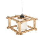 GLOBOSTAR® CUP 203-0053 Vintage Κρεμαστό Φωτιστικό Οροφής με Ντουί 1 x E27 AC 220-240V IP20 - Μπεζ & Λευκό - Μ32 x Π32 x Υ20cm - Image 7