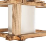 GLOBOSTAR® CUP 203-0053 Vintage Κρεμαστό Φωτιστικό Οροφής με Ντουί 1 x E27 AC 220-240V IP20 - Μπεζ & Λευκό - Μ32 x Π32 x Υ20cm - Image 8