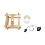 GLOBOSTAR® CUP 203-0053 Vintage Κρεμαστό Φωτιστικό Οροφής με Ντουί 1 x E27 AC 220-240V IP20 - Μπεζ & Λευκό - Μ32 x Π32 x Υ20cm - Image 10