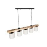 GLOBOSTAR® CUP 203-0054 Vintage Κρεμαστό Φωτιστικό Οροφής με Ντουί 5 x E27 AC 220-240V IP20 - Μπεζ & Λευκό - Μ100 x Π14 x Υ24cm - Image 6