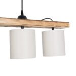 GLOBOSTAR® CUP 203-0054 Vintage Κρεμαστό Φωτιστικό Οροφής με Ντουί 5 x E27 AC 220-240V IP20 - Μπεζ & Λευκό - Μ100 x Π14 x Υ24cm - Image 7