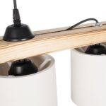 GLOBOSTAR® CUP 203-0054 Vintage Κρεμαστό Φωτιστικό Οροφής με Ντουί 5 x E27 AC 220-240V IP20 - Μπεζ & Λευκό - Μ100 x Π14 x Υ24cm - Image 8