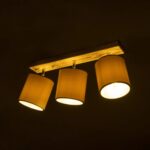 GLOBOSTAR® CUP 203-0055 Vintage Φωτιστικό Οροφής με Ντουί 3 x E27 AC 220-240V IP20 - Λευκό & Μπεζ - Μ60 x Π14 x Υ26cm - Image 3