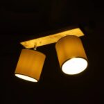 GLOBOSTAR® CUP 203-0056 Vintage Φωτιστικό Οροφής με Ντουί 2 x E27 AC 220-240V IP20 - Λευκό & Μπεζ - Μ42 x Π14 x Υ26cm - Image 3