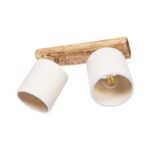 GLOBOSTAR® CUP 203-0056 Vintage Φωτιστικό Οροφής με Ντουί 2 x E27 AC 220-240V IP20 - Λευκό & Μπεζ - Μ42 x Π14 x Υ26cm - Image 4