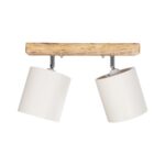 GLOBOSTAR® CUP 203-0056 Vintage Φωτιστικό Οροφής με Ντουί 2 x E27 AC 220-240V IP20 - Λευκό & Μπεζ - Μ42 x Π14 x Υ26cm - Image 5