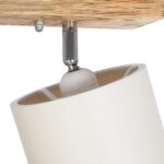 GLOBOSTAR® CUP 203-0056 Vintage Φωτιστικό Οροφής με Ντουί 2 x E27 AC 220-240V IP20 - Λευκό & Μπεζ - Μ42 x Π14 x Υ26cm - Image 7