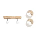 GLOBOSTAR® CUP 203-0056 Vintage Φωτιστικό Οροφής με Ντουί 2 x E27 AC 220-240V IP20 - Λευκό & Μπεζ - Μ42 x Π14 x Υ26cm - Image 8