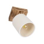 GLOBOSTAR® CUP 203-0057 Vintage Φωτιστικό Οροφής με Ντουί 1 x E27 AC 220-240V IP20 - Λευκό & Μπεζ - Μ14.5 x Π14.5 x Υ25cm - Image 4