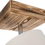 GLOBOSTAR® CUP 203-0057 Vintage Φωτιστικό Οροφής με Ντουί 1 x E27 AC 220-240V IP20 - Λευκό & Μπεζ - Μ14.5 x Π14.5 x Υ25cm - Image 7