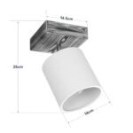 GLOBOSTAR® CUP 203-0057 Vintage Φωτιστικό Οροφής με Ντουί 1 x E27 AC 220-240V IP20 - Λευκό & Μπεζ - Μ14.5 x Π14.5 x Υ25cm - Image 9