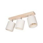 GLOBOSTAR® CUP 203-0058 Vintage Φωτιστικό Οροφής με Ντουί 3 x E27 AC 220-240V IP20 - Λευκό & Μπεζ - Μ60 x Π14 x Υ26cm