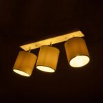 GLOBOSTAR® CUP 203-0058 Vintage Φωτιστικό Οροφής με Ντουί 3 x E27 AC 220-240V IP20 - Λευκό & Μπεζ - Μ60 x Π14 x Υ26cm - Image 3