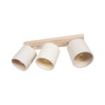 GLOBOSTAR® CUP 203-0058 Vintage Φωτιστικό Οροφής με Ντουί 3 x E27 AC 220-240V IP20 - Λευκό & Μπεζ - Μ60 x Π14 x Υ26cm - Image 4