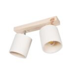 GLOBOSTAR® CUP 203-0059 Vintage Φωτιστικό Οροφής με Ντουί 2 x E27 AC 220-240V IP20 - Λευκό & Μπεζ - Μ42 x Π14 x Υ26cm