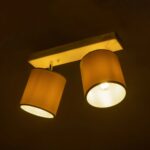 GLOBOSTAR® CUP 203-0059 Vintage Φωτιστικό Οροφής με Ντουί 2 x E27 AC 220-240V IP20 - Λευκό & Μπεζ - Μ42 x Π14 x Υ26cm - Image 3