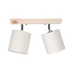 GLOBOSTAR® CUP 203-0059 Vintage Φωτιστικό Οροφής με Ντουί 2 x E27 AC 220-240V IP20 - Λευκό & Μπεζ - Μ42 x Π14 x Υ26cm - Image 5