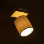 GLOBOSTAR® CUP 203-0060 Vintage Φωτιστικό Οροφής με Ντουί 1 x E27 AC 220-240V IP20 - Λευκό & Μπεζ - Μ14.5 x Π14.5 x Υ25cm - Image 3