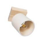 GLOBOSTAR® CUP 203-0060 Vintage Φωτιστικό Οροφής με Ντουί 1 x E27 AC 220-240V IP20 - Λευκό & Μπεζ - Μ14.5 x Π14.5 x Υ25cm - Image 4