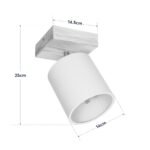 GLOBOSTAR® CUP 203-0060 Vintage Φωτιστικό Οροφής με Ντουί 1 x E27 AC 220-240V IP20 - Λευκό & Μπεζ - Μ14.5 x Π14.5 x Υ25cm - Image 10