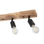 GLOBOSTAR® CUP 203-0061 Vintage Φωτιστικό Οροφής με Ντουί 3 x E27 AC 220-240V IP20 - Μαύρο & Μπέζ - Μ50 x Π8 x Υ15cm - Image 6