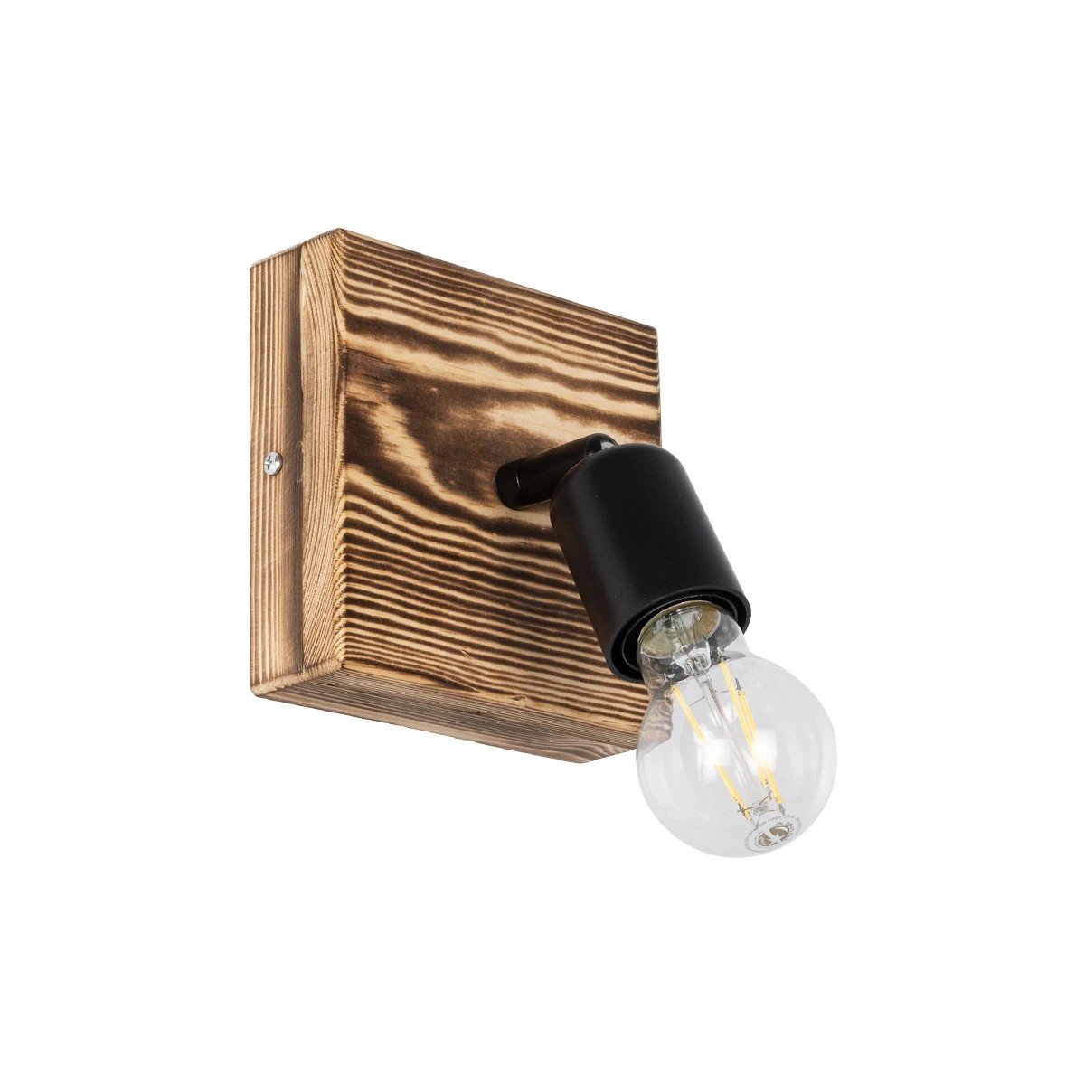 203_0062_0 GLOBOSTAR® CUP 203-0062 Vintage Φωτιστικό Τοίχου - Απλίκα με Ντουί 1 x E27 AC 220-240V IP20 - Καφέ & Μαύρο - Μ14.5 x Π14 x Υ15cm - Image 1