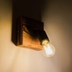 GLOBOSTAR® CUP 203-0062 Vintage Φωτιστικό Τοίχου - Απλίκα με Ντουί 1 x E27 AC 220-240V IP20 - Καφέ & Μαύρο - Μ14.5 x Π14 x Υ15cm - Image 3