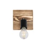 GLOBOSTAR® CUP 203-0062 Vintage Φωτιστικό Τοίχου - Απλίκα με Ντουί 1 x E27 AC 220-240V IP20 - Καφέ & Μαύρο - Μ14.5 x Π14 x Υ15cm - Image 4