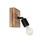 GLOBOSTAR® CUP 203-0062 Vintage Φωτιστικό Τοίχου - Απλίκα με Ντουί 1 x E27 AC 220-240V IP20 - Καφέ & Μαύρο - Μ14.5 x Π14 x Υ15cm - Image 5