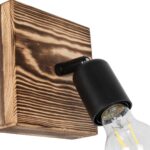 GLOBOSTAR® CUP 203-0062 Vintage Φωτιστικό Τοίχου - Απλίκα με Ντουί 1 x E27 AC 220-240V IP20 - Καφέ & Μαύρο - Μ14.5 x Π14 x Υ15cm - Image 6