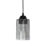 GLOBOSTAR® TORUS 203-0063 Μοντέρνο Κρεμαστό Φωτιστικό Οροφής με Ντουί 1 x E27 AC 220-240V IP20 - Μαύρο & Μαύρο Φιμέ - Μ10.5 x Π10.5 x Υ18.5cm - Image 5