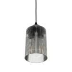 GLOBOSTAR® TORUS 203-0063 Μοντέρνο Κρεμαστό Φωτιστικό Οροφής με Ντουί 1 x E27 AC 220-240V IP20 - Μαύρο & Μαύρο Φιμέ - Μ10.5 x Π10.5 x Υ18.5cm - Image 6