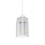 GLOBOSTAR® TORUS 203-0064 Μοντέρνο Κρεμαστό Φωτιστικό Οροφής με Ντουί 1 x E27 AC 220-240V IP20 - Λευκό - Μ10.5 x Π10.5 x Υ18.5cm