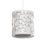 GLOBOSTAR® PETAL 203-0065 Μοντέρνο Κρεμαστό Φωτιστικό Οροφής με Ντουί 1 x E27 AC 220-240V IP20 - Λευκό - Μ23 x Π23 x Υ30cm