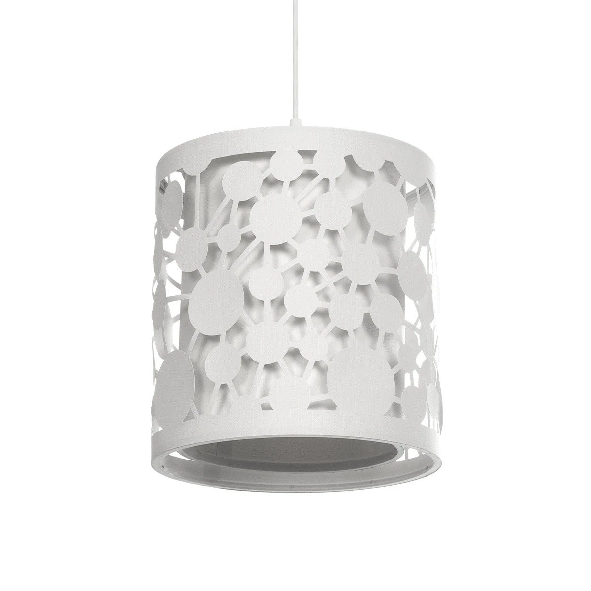 203_0065_0 GLOBOSTAR® PETAL 203-0065 Μοντέρνο Κρεμαστό Φωτιστικό Οροφής με Ντουί 1 x E27 AC 220-240V IP20 - Λευκό - Μ23 x Π23 x Υ30cm - Image 1