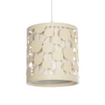 GLOBOSTAR® PETAL 203-0067 Μοντέρνο Κρεμαστό Φωτιστικό Οροφής με Ντουί 1 x E27 AC 220-240V IP20 - Μπεζ - Μ23 x Π23 x Υ30cm