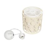 GLOBOSTAR® PETAL 203-0067 Μοντέρνο Κρεμαστό Φωτιστικό Οροφής με Ντουί 1 x E27 AC 220-240V IP20 - Μπεζ - Μ23 x Π23 x Υ30cm - Image 11