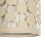 GLOBOSTAR® PETAL 203-0067 Μοντέρνο Κρεμαστό Φωτιστικό Οροφής με Ντουί 1 x E27 AC 220-240V IP20 - Μπεζ - Μ23 x Π23 x Υ30cm - Image 9