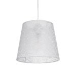 GLOBOSTAR® CONEY 203-0069 Μοντέρνο Κρεμαστό Φωτιστικό Οροφής με Ντουί 1 x E27 AC 220-240V IP20 - Λευκό - Μ26 x Π26 x Υ25cm