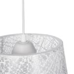 GLOBOSTAR® CONEY 203-0069 Μοντέρνο Κρεμαστό Φωτιστικό Οροφής με Ντουί 1 x E27 AC 220-240V IP20 - Λευκό - Μ26 x Π26 x Υ25cm - Image 9