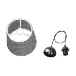 GLOBOSTAR® CONEY 203-0070 Μοντέρνο Κρεμαστό Φωτιστικό Οροφής με Ντουί 1 x E27 AC 220-240V IP20 - Γκρι - Μ26 x Π26 x Υ25cm - Image 11